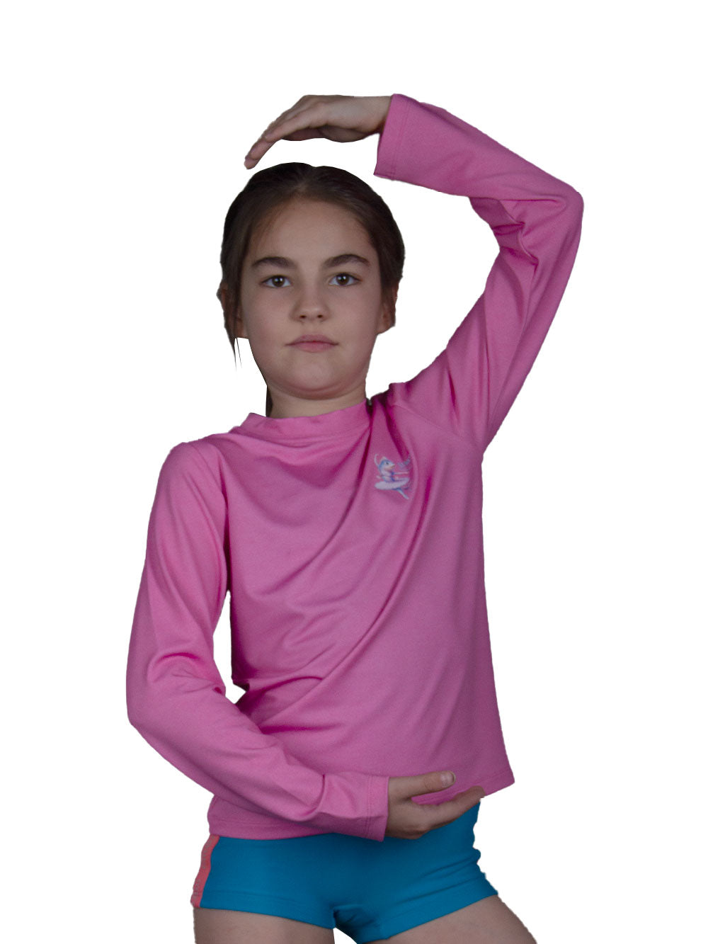 Apex Jr. Kids UV50+ Protection – Long Sleeve Swim T-Shirt – Ballerina Fish