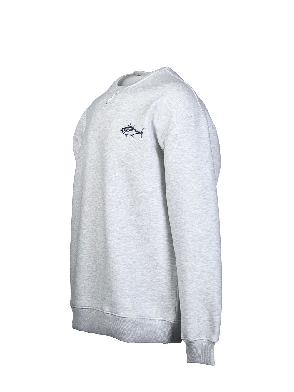 FreeCast Round Neck Sweatshirt – Orange-Snow Melange