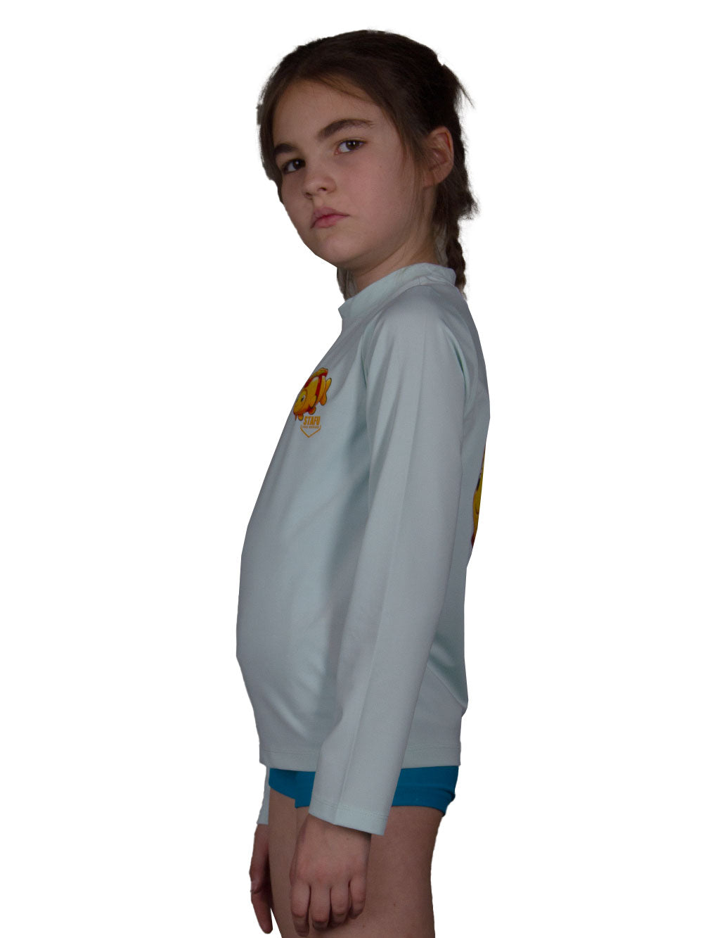 Apex Jr. Kids UV50+ Protection – Long Sleeve Swim T-Shirt – Hotdog Fish