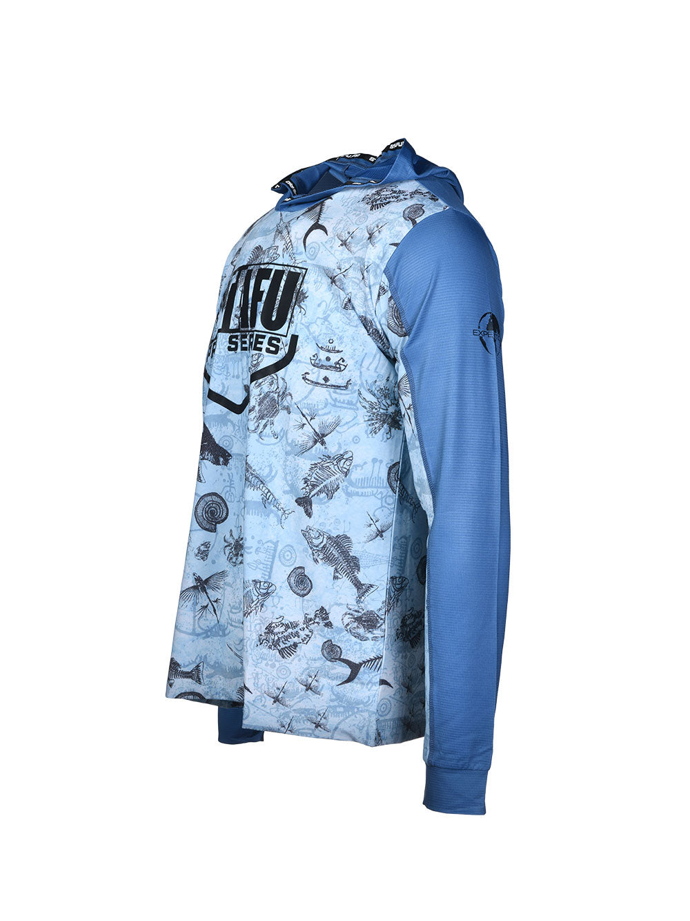 Outrigger Kapüşonlu UV Korumalı Performans T-Shirt - Paleo Blue