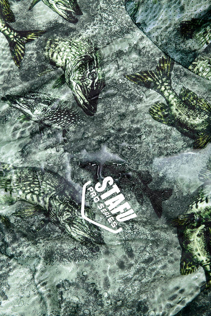 Stratos Kapüşonlu ve Maskeli UPF 40+ Performans T-Shirt - Predatory Green