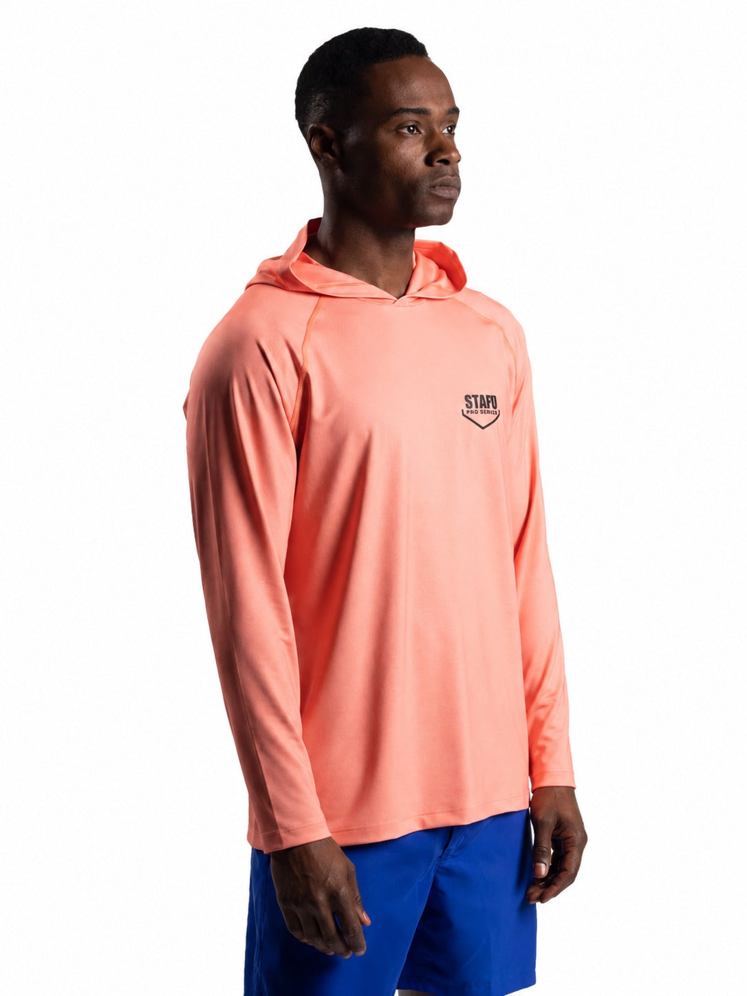 Apex Kapüşonlu UV Korumalı Performans T-Shirt - Somon