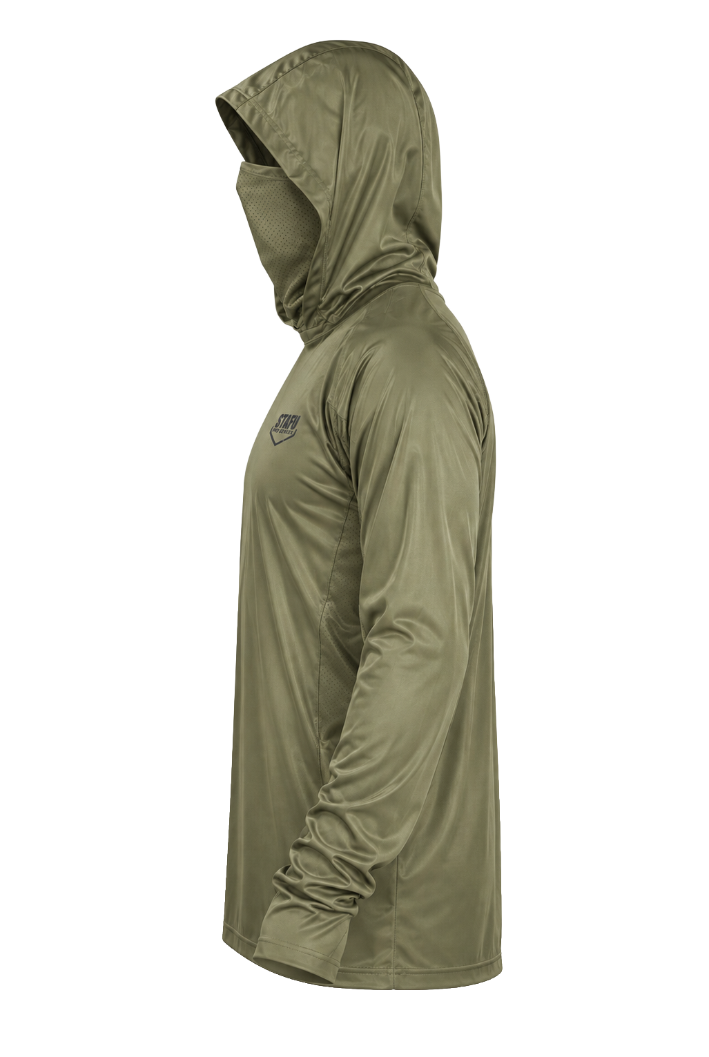 Stratos Kapüşonlu ve Maskeli UPF 40+ Performans T-Shirt - Coyote Brown