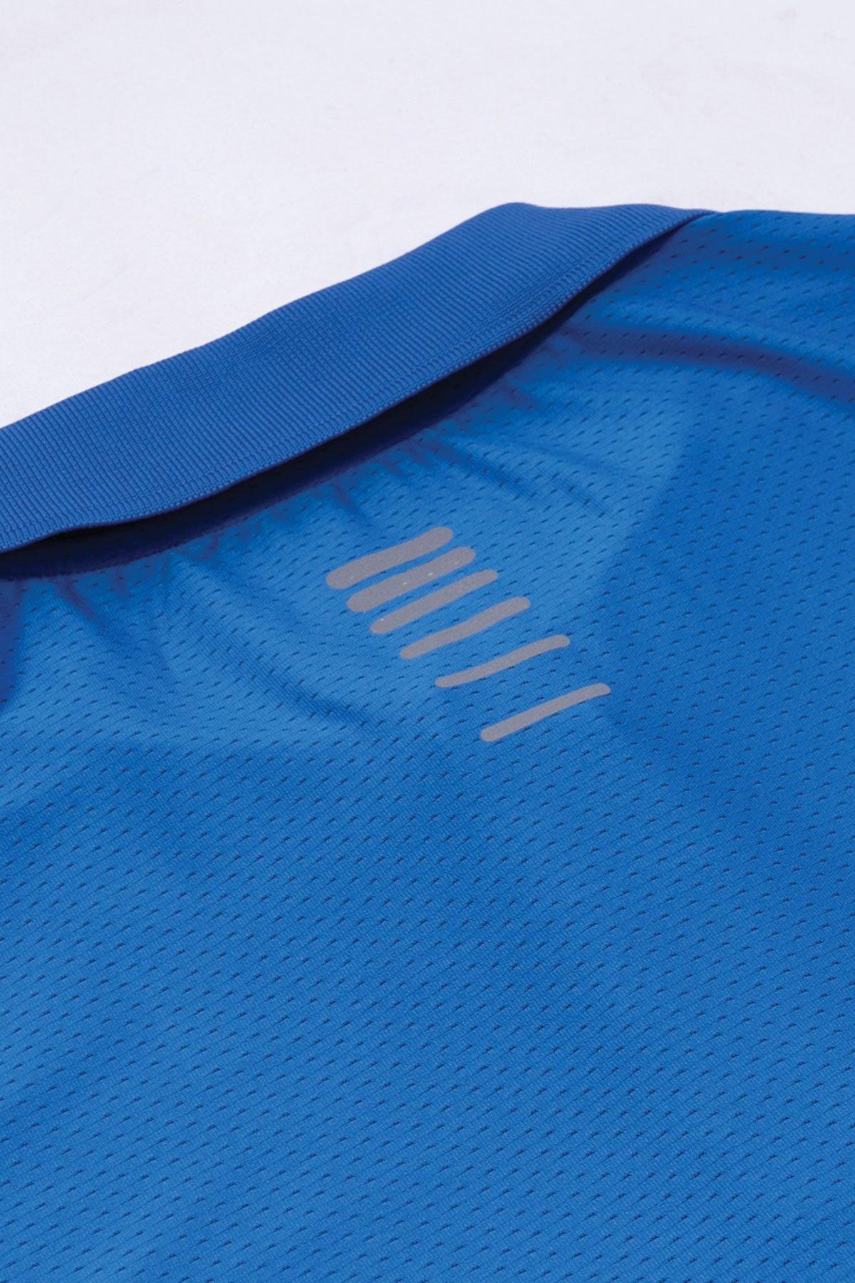 League UV Korumalı Performans Polo Yaka T-shirt - Blue - Stafu Pro Series