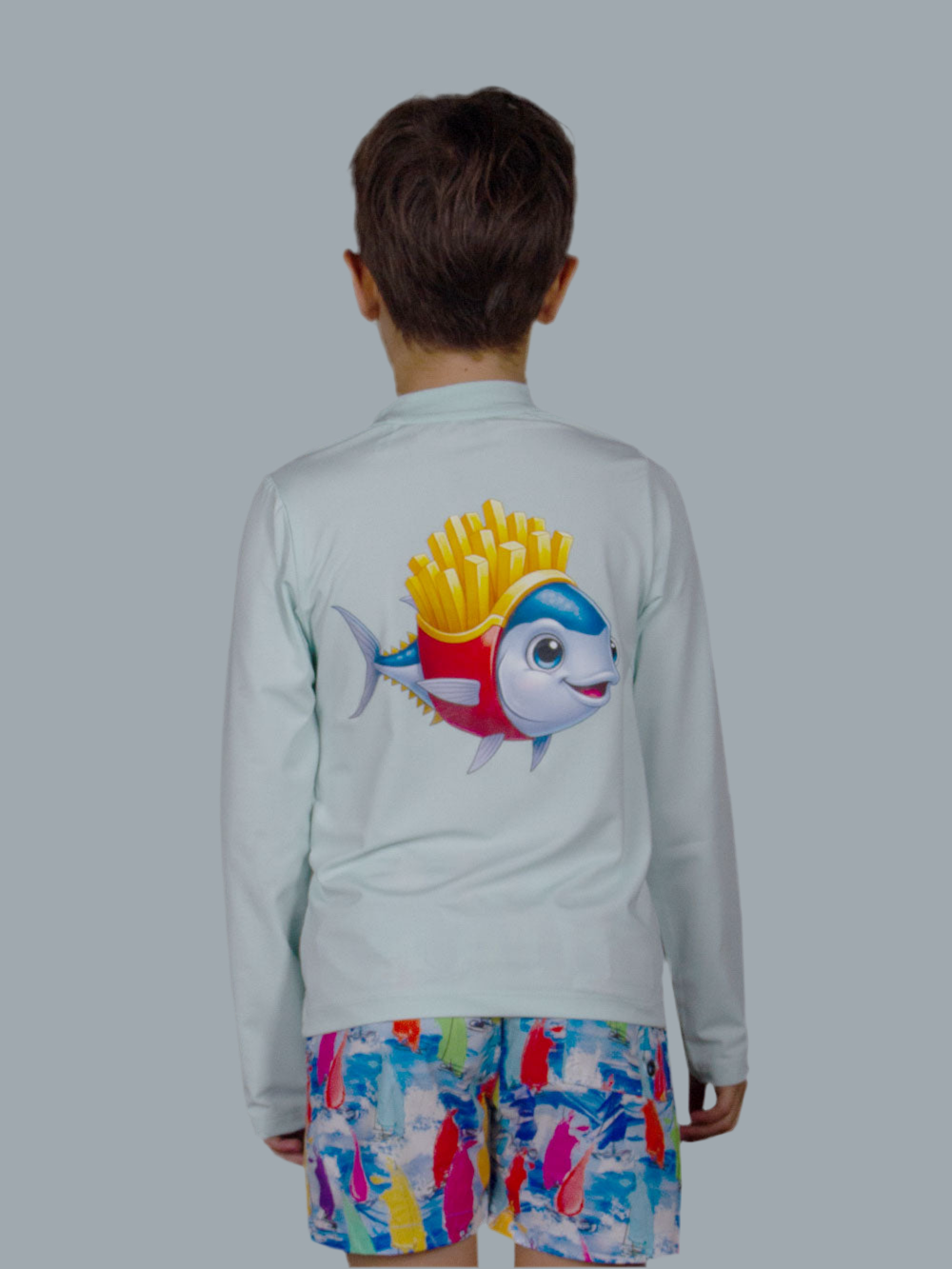 Apex Jr. Kids UV50+ Protection – Long Sleeve Swim T-Shirt – Tuna Potato