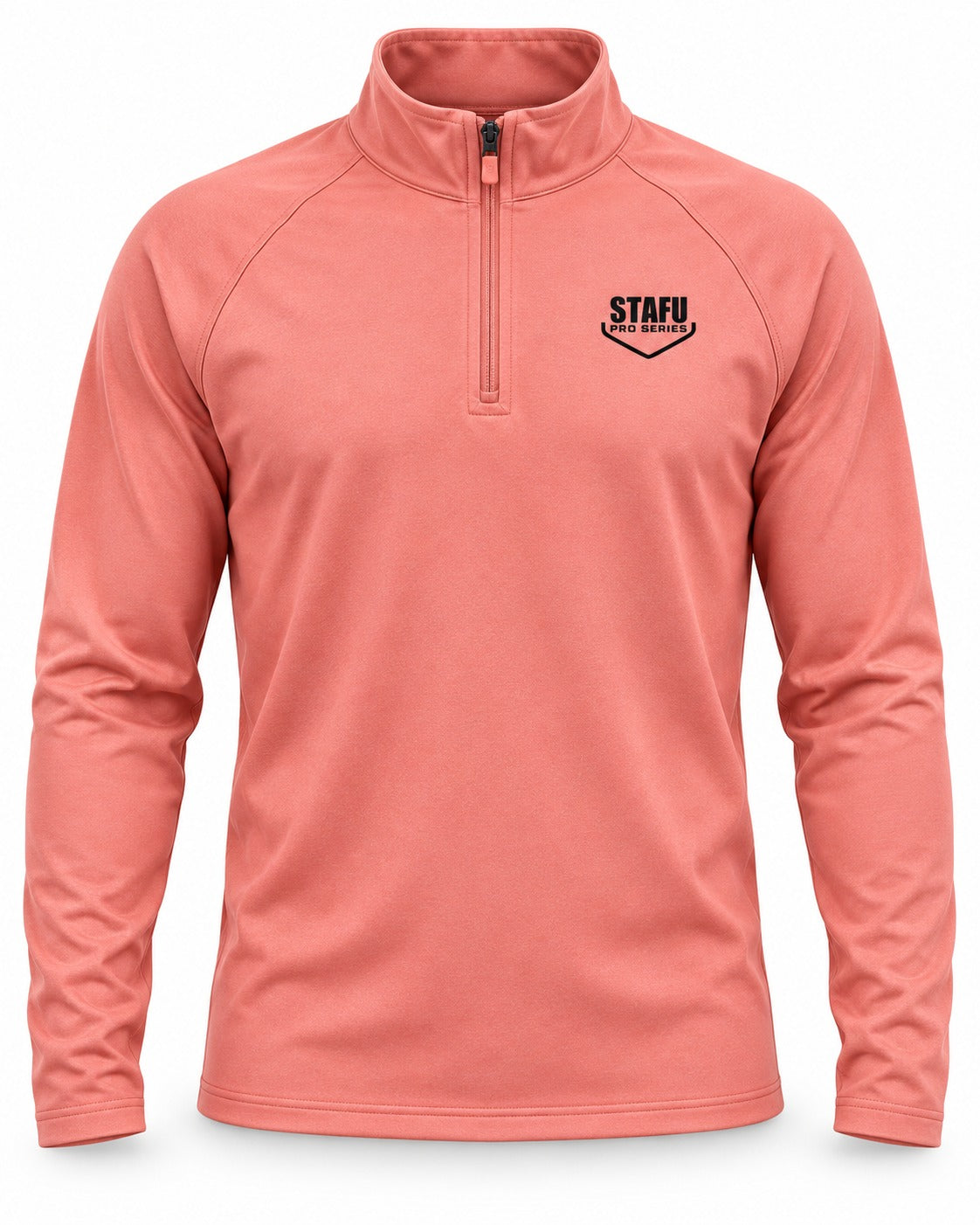 Aboard Yarım Fermuarlı UV Korumalı Performans T-shirt -Somon