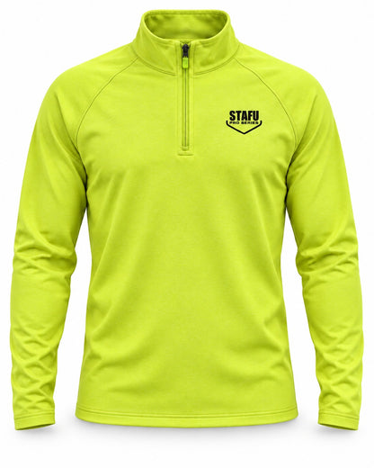 Aboard Yarım Fermuarlı UV Korumalı Performans T-shirt - Neon Sarı