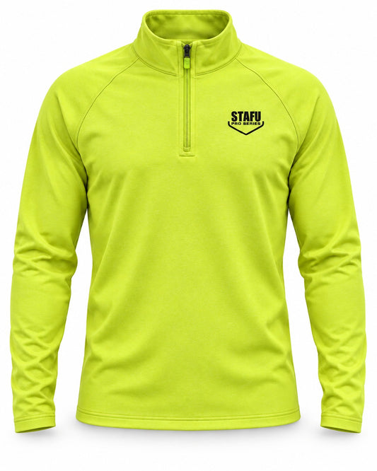 Aboard Yarım Fermuarlı UV Korumalı Performans T-shirt - Neon Sarı