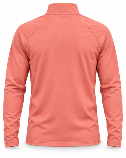 Aboard Yarım Fermuarlı UV Korumalı Performans T-shirt -Somon