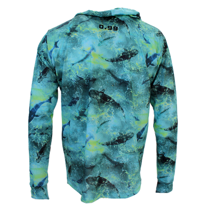 Zero Kapüşonlu Uzun Kollu UV Korumalı Performans T-shirt - Shark Lime - Stafu Pro Series