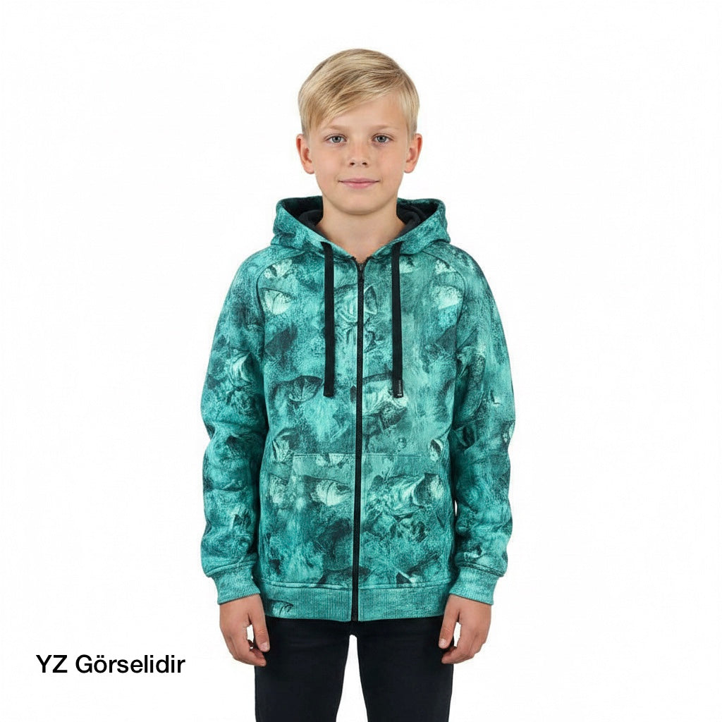 Jedi Zippered Hooded Sweatshirt - Stamp