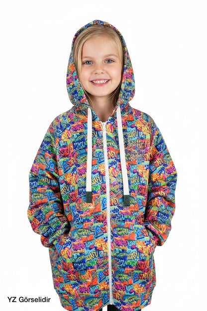 Jedi Zippered Hooded Sweatshirt - Stamp