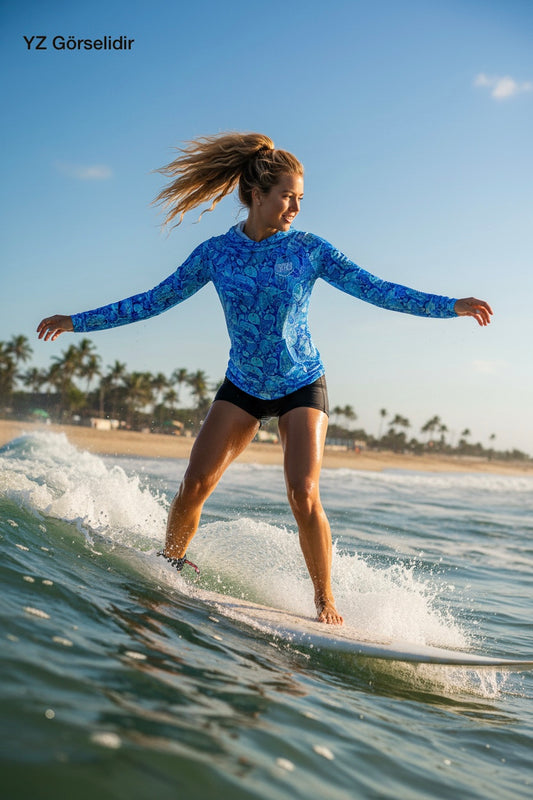 Sirena Kadın Rashguard - The Kiss Blue