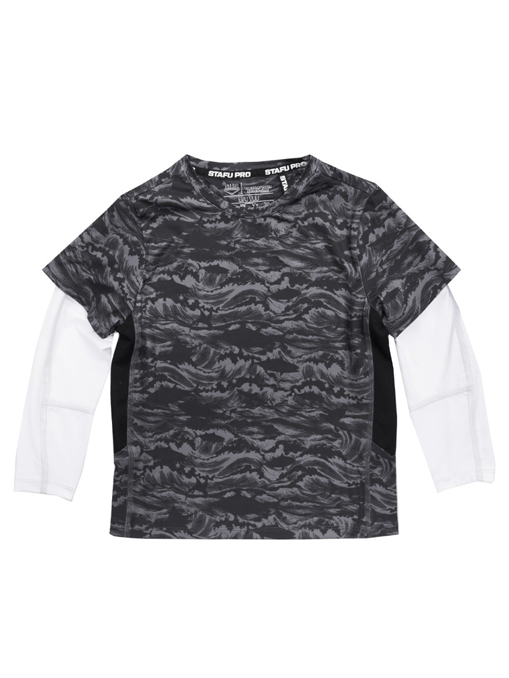 Ahoy Jr. Çift Kollu UV Korumalı T-shirt - Signature Siyah - Stafu Pro Series