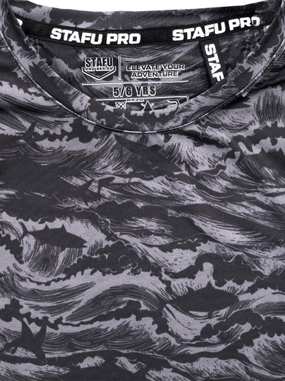 Ahoy Jr. Çift Kollu UV Korumalı T-shirt - Signature Siyah - Stafu Pro Series