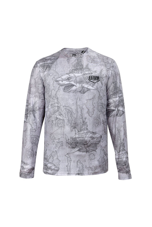 Apex Long Sleeve UV-Protected T-Shirt -Droid Grey