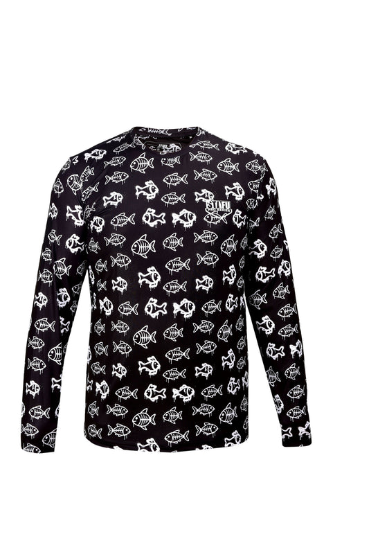 Apex Long Sleeve UV-Protected T-Shirt -Kiddish Black