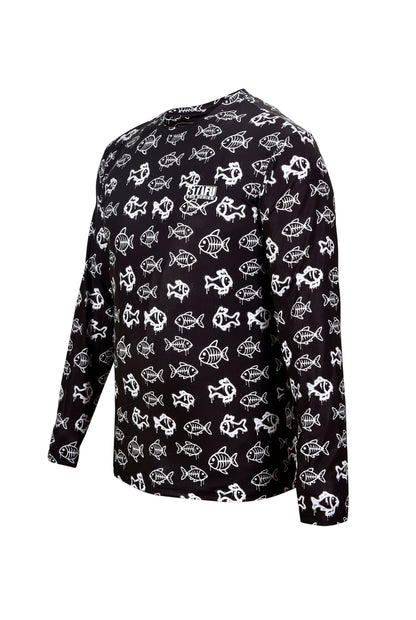 Apex Long Sleeve UV-Protected T-Shirt -Kiddish Black
