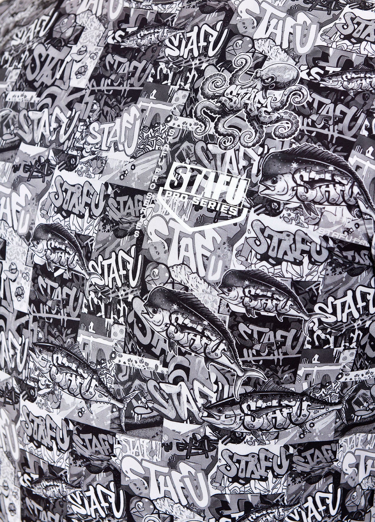 Apex Long Sleeve UV-Protected T-Shirt - Graffiti Black