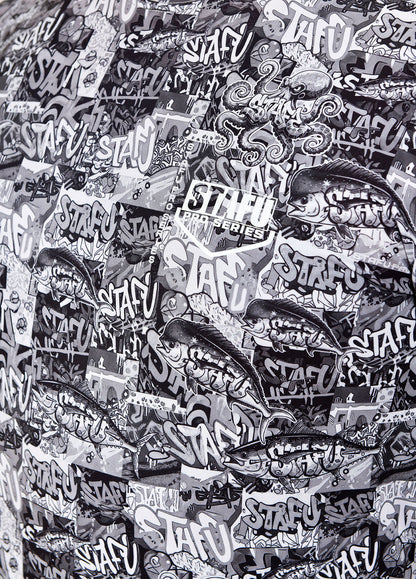 Apex Long Sleeve UV-Protected T-Shirt - Graffiti Black