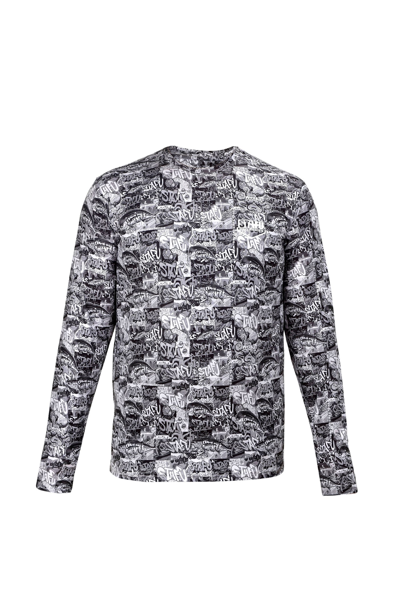 Apex Long Sleeve UV-Protected T-Shirt - Graffiti Black