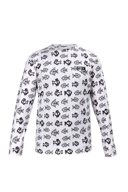 Apex Long Sleeve UV-Protected T-Shirt - Kiddish White