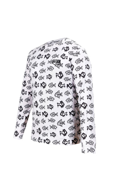 Apex Long Sleeve UV-Protected T-Shirt - Kiddish White