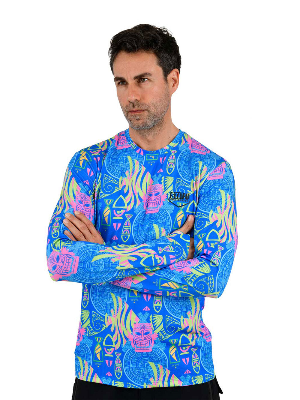 Apex UV Uzun Kollu Performans T-Shirt -Samoa Blue - Stafu Pro Series