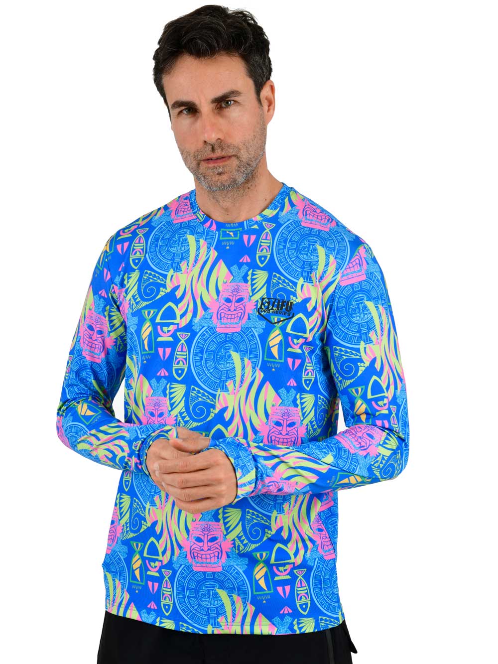 Apex UV Uzun Kollu Performans T-Shirt -Samoa Blue - Stafu Pro Series