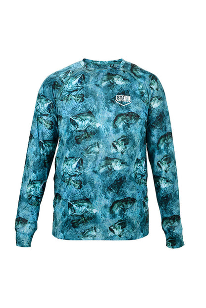 Apex Long Sleeve UV-Protected T-Shirt -Sazan _Mavi
