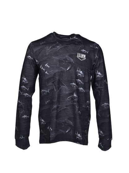 Apex UV Uzun Kollu Performans T-Shirt - Frenzy Black