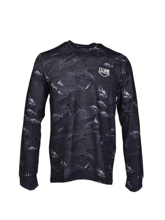 Apex UV Uzun Kollu Performans T-Shirt - Frenzy Black