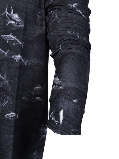 Apex UV Uzun Kollu Performans T-Shirt - Frenzy Black