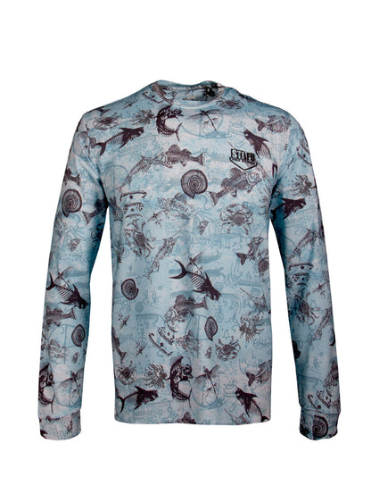 Apex UV Long Sleeve Fishing Shirt Paleo- Blue - Stafu Pro Series