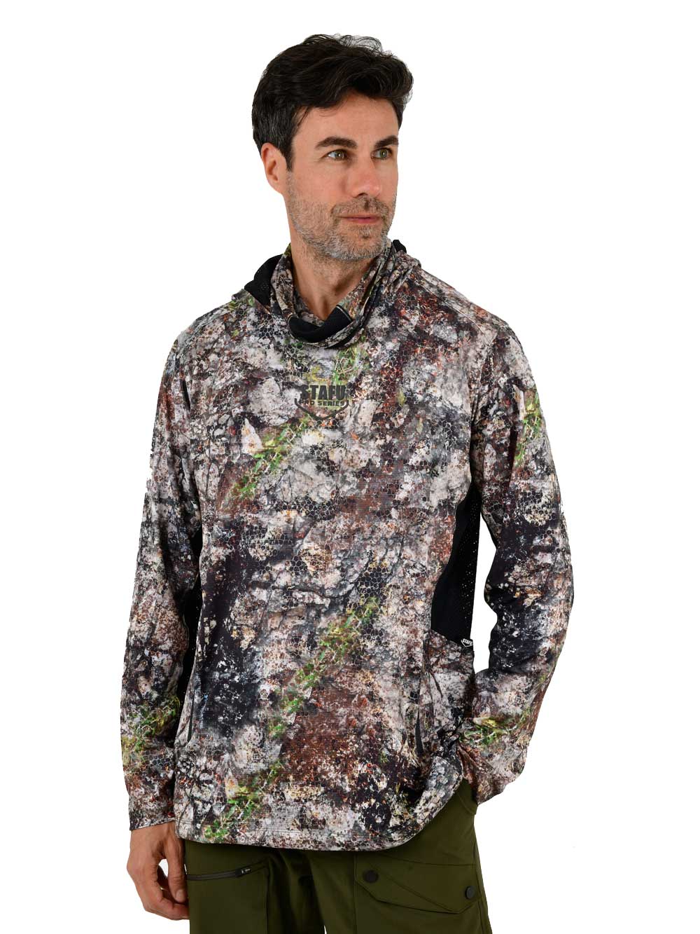 Argonaut Maskeli UV Korumalı Uzun Kollu Performans T-Shirt - Altai Camo - Stafu Pro Series