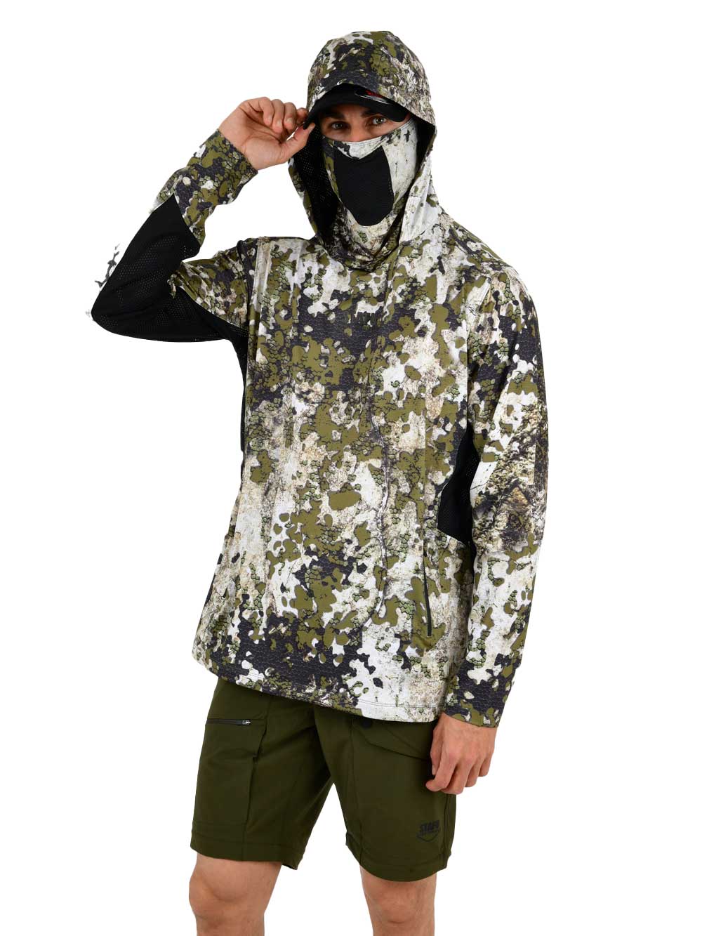 Argonaut Maskeli UV Korumalı Uzun Kollu Performans T-Shirt - Birch Camo - Stafu Pro Series