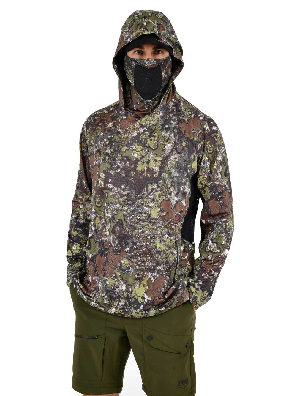Argonaut Maskeli UV Korumalı Uzun Kollu Performans T-Shirt - Bushman Camo - Stafu Pro Series