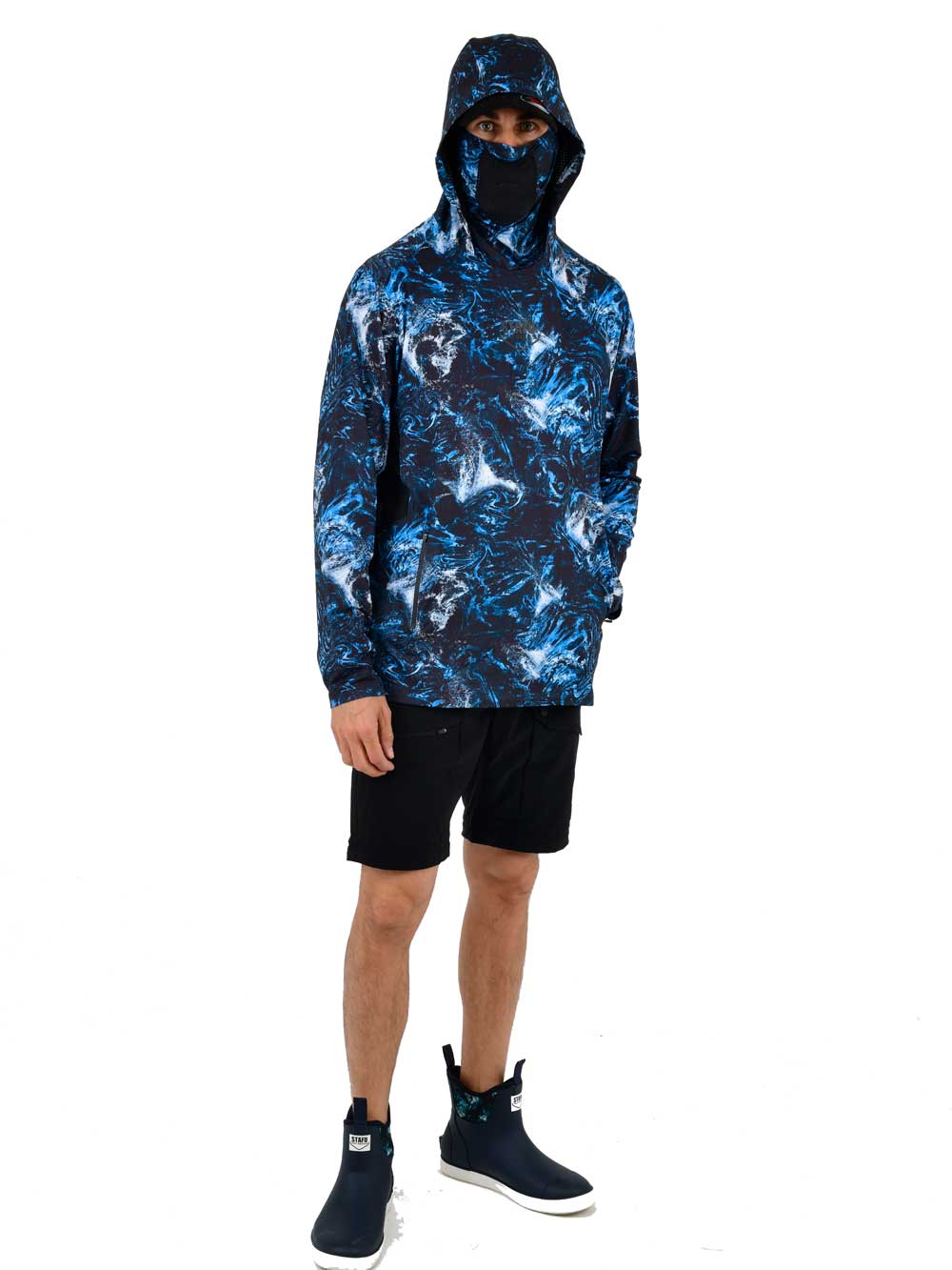 Argonaut Maskeli UV Korumalı Uzun Kollu Performans T-Shirt - Dark Storm - Stafu Pro Series