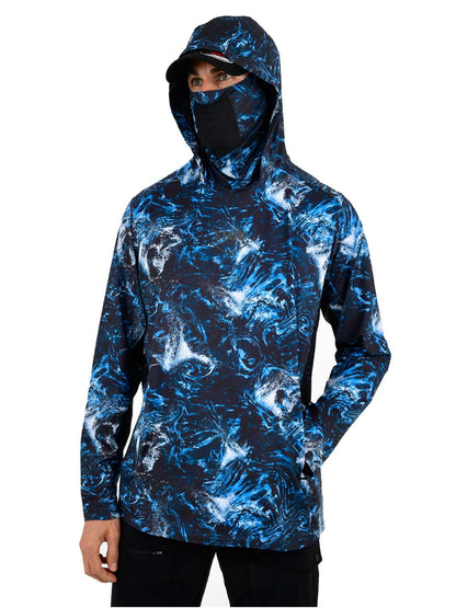 Argonaut Maskeli UV Korumalı Uzun Kollu Performans T-Shirt - Dark Storm - Stafu Pro Series