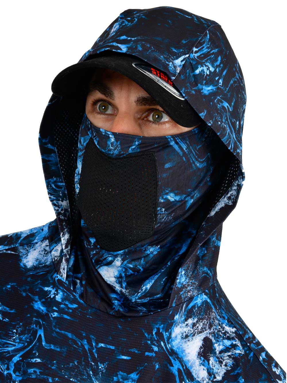 Argonaut Maskeli UV Korumalı Uzun Kollu Performans T-Shirt - Dark Storm - Stafu Pro Series