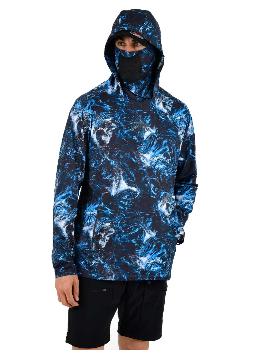 Argonaut Maskeli UV Korumalı Uzun Kollu Performans T-Shirt - Dark Storm - Stafu Pro Series