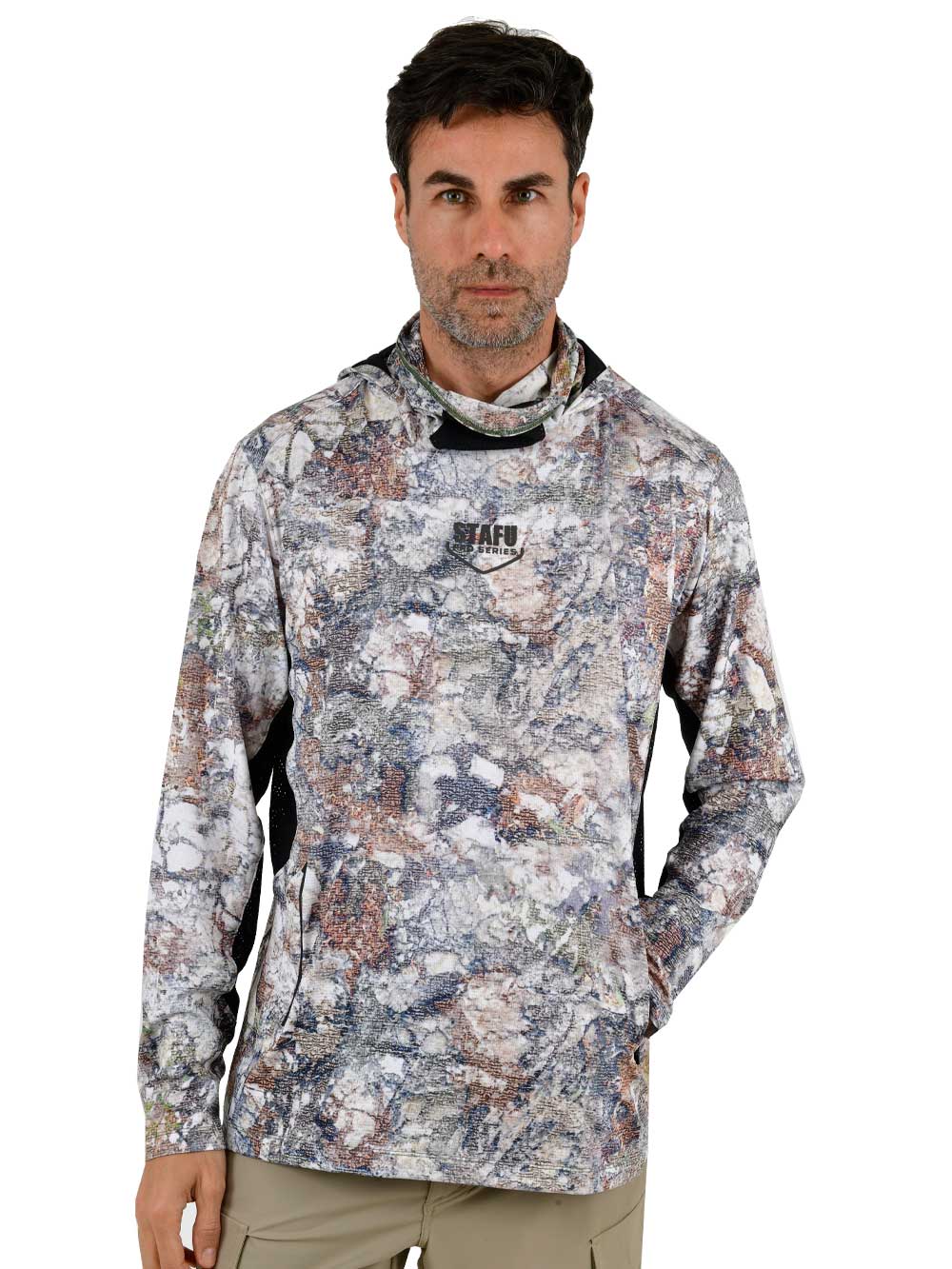 Argonaut Maskeli UV Korumalı Uzun Kollu Performans T-Shirt - Lime Camo - Stafu Pro Series