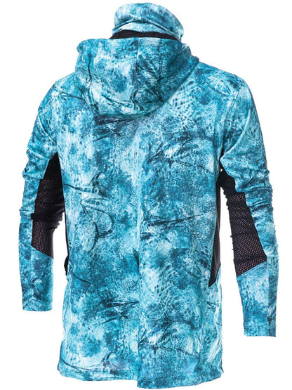 Argonaut Maskeli UV Korumalı Uzun Kollu Performans T-Shirt - Marlin Mania Mavi - Stafu Pro Series