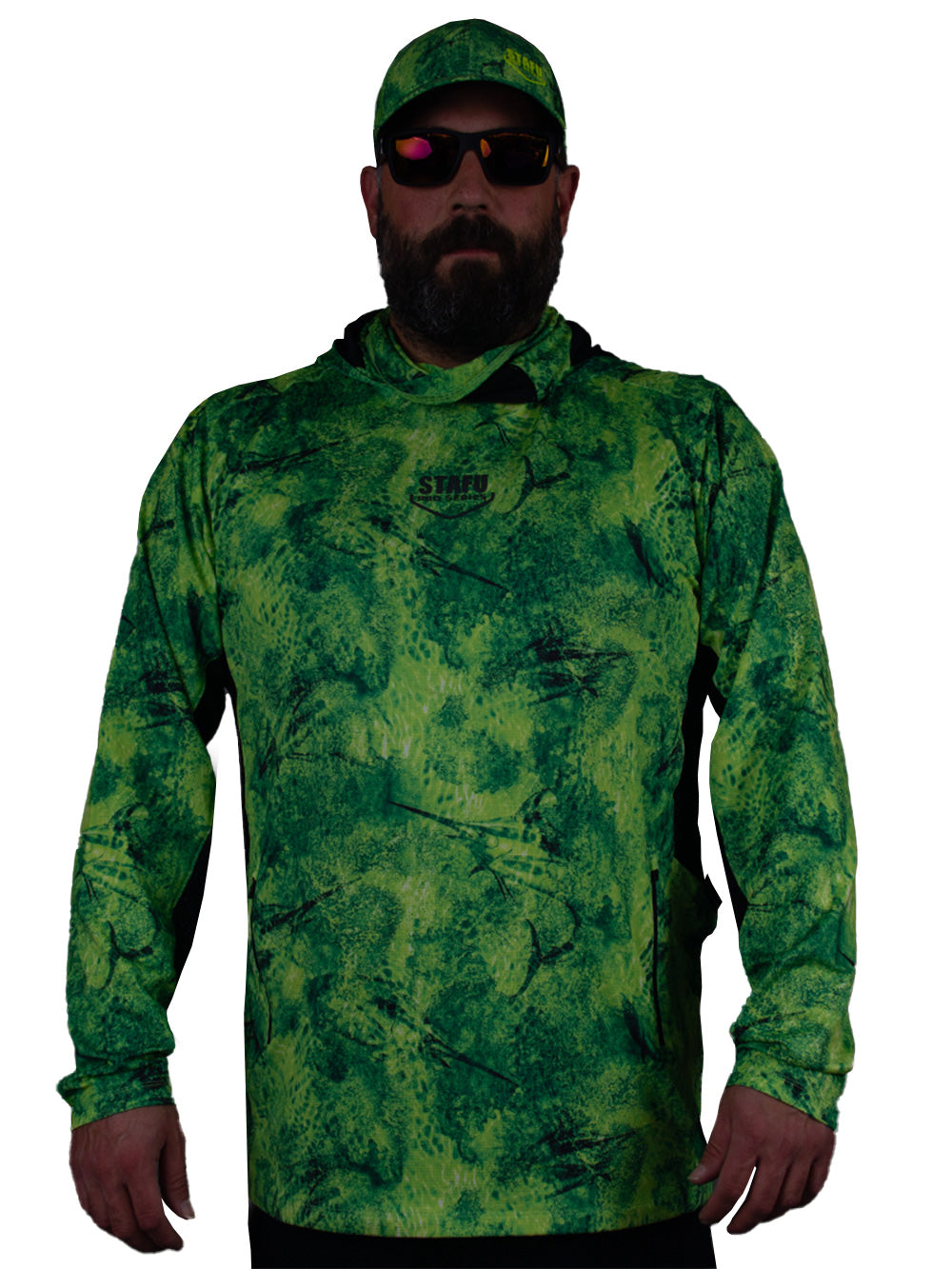 Argonaut Maskeli UV Korumalı Uzun Kollu Performans T-Shirt - Marlin Mania Yeşil - Stafu Pro Series