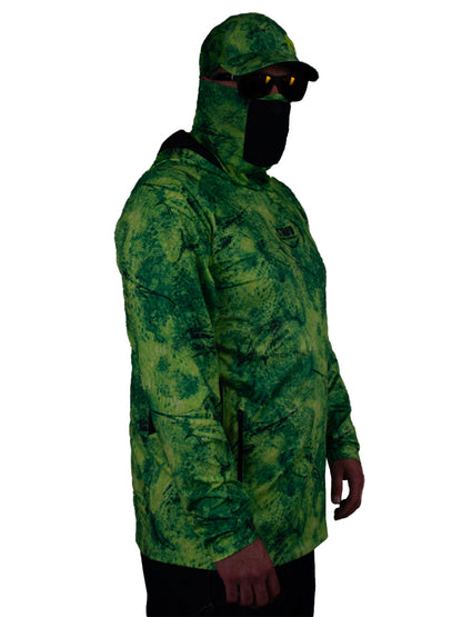 Argonaut Maskeli UV Korumalı Uzun Kollu Performans T-Shirt - Marlin Mania Yeşil - Stafu Pro Series