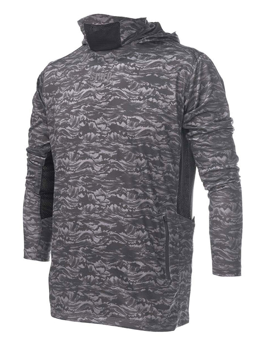 Argonaut Maskeli UV Korumalı Uzun Kollu Performans T-Shirt - Signature Siyah