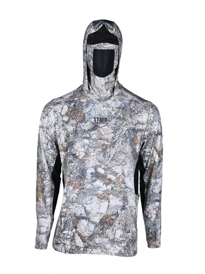 Argonaut Maskeli UV Korumalı Uzun Kollu Performans T-Shirt - Lime Camo
