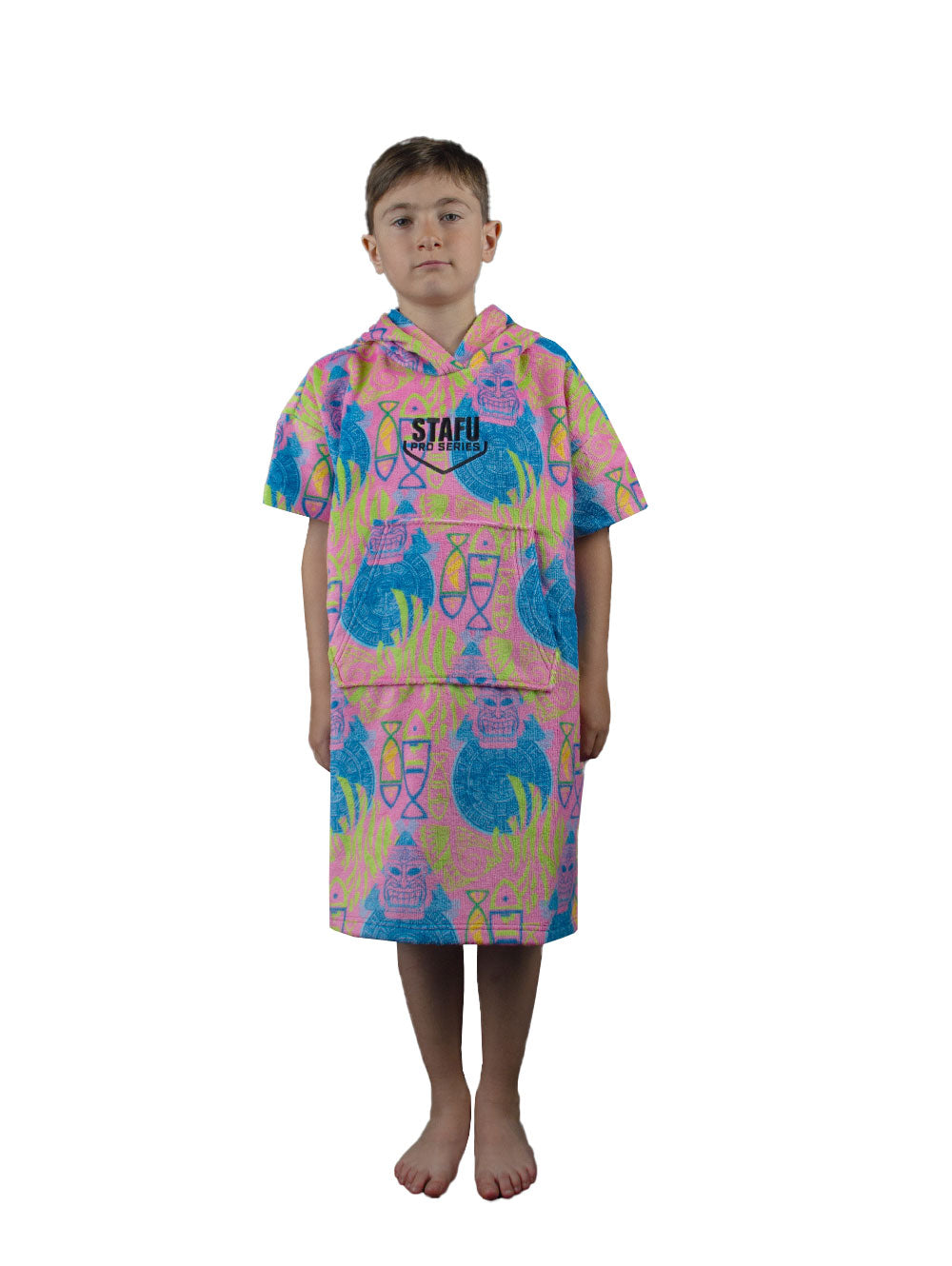 Atlas Jr. Poncho Towel - Samoa Pink