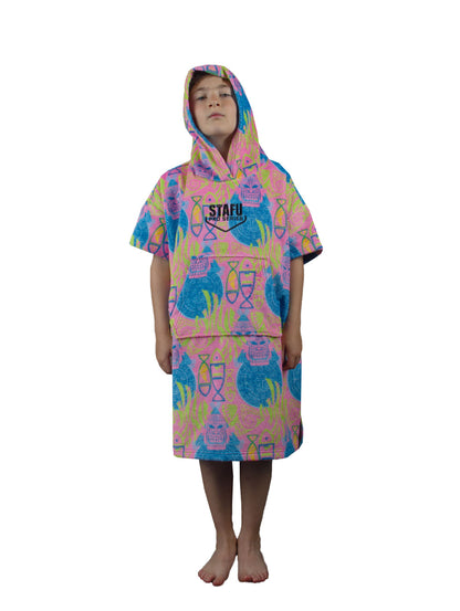 Atlas Jr. Poncho Towel - Samoa Pink