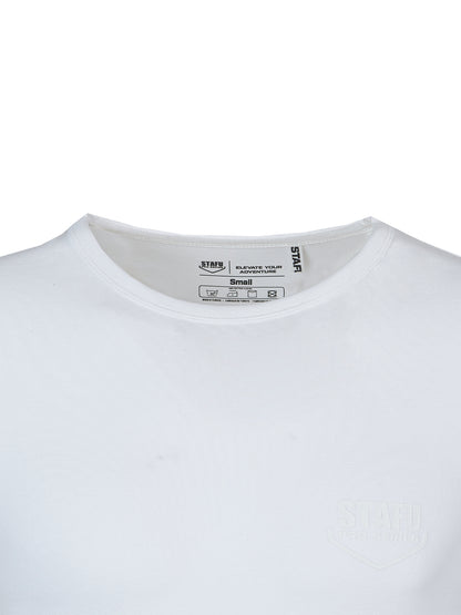 Base Streç Superior Pamuklu T-Shirt - Beyaz - Stafu Pro Series